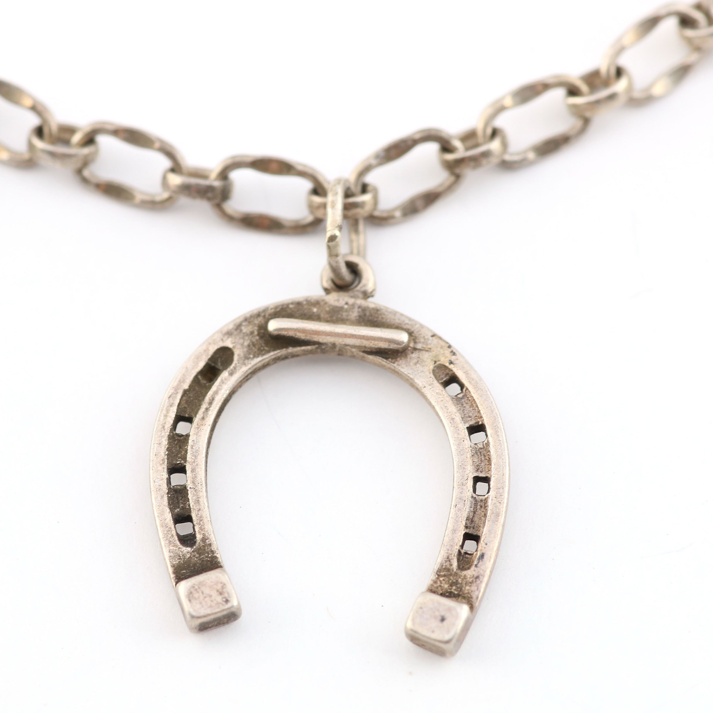 Silver Equestrian Charm Bracelet with Five Charms