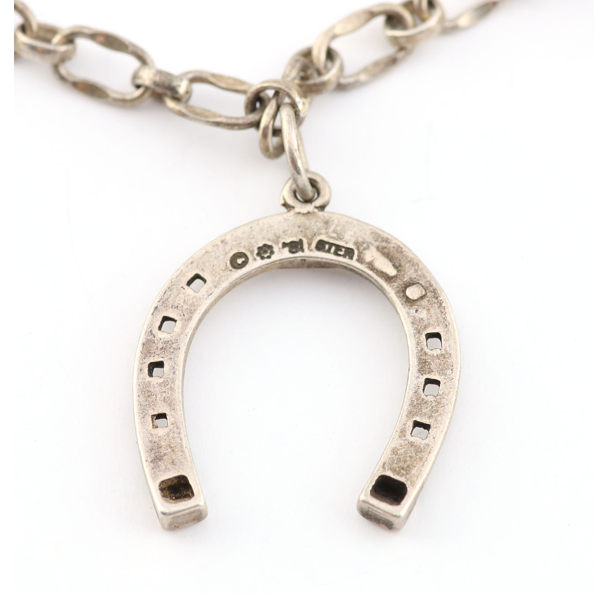 Silver Equestrian Charm Bracelet with Five Charms