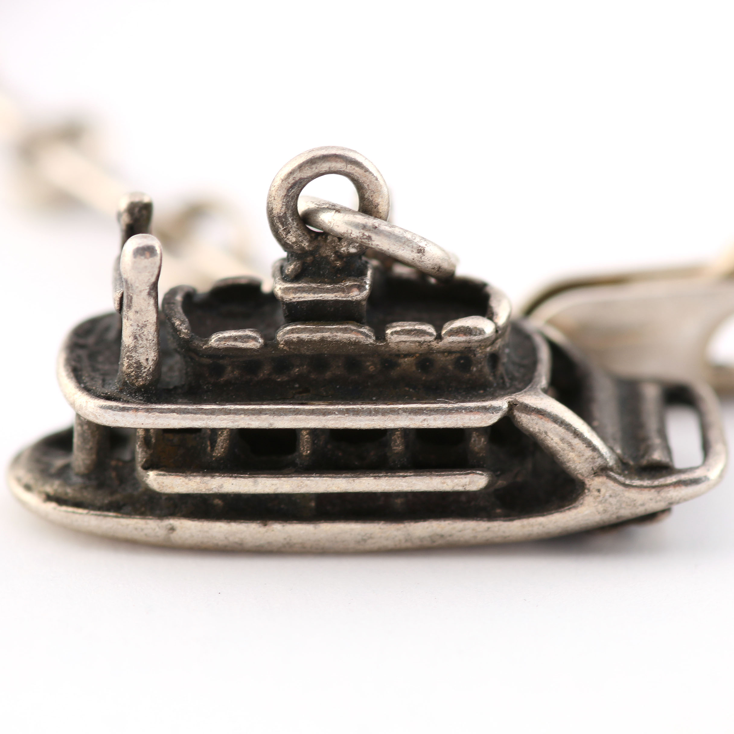 Silver Equestrian Charm Bracelet with Five Charms