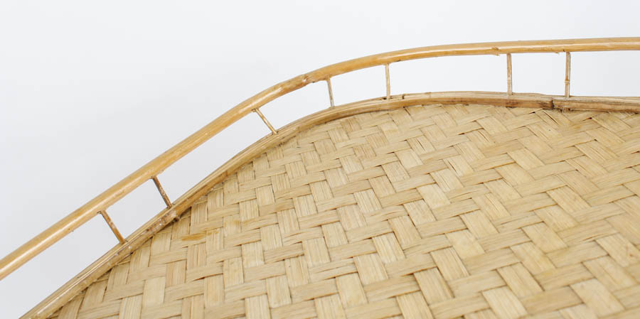 Basket Serving Tray and Paisley Hot Pads