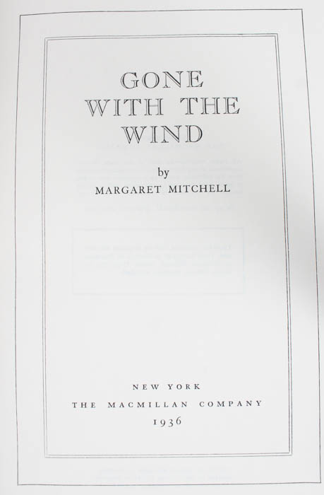 Reader's Digest Edition Literature and 50th Anniversary 1st Edition Facsimile of Gone With the Wind