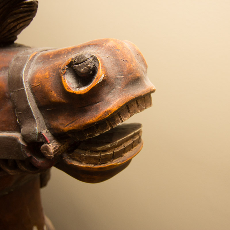 Vintage Hand Carved Dentzel Carousel Flag Horse Reproduction