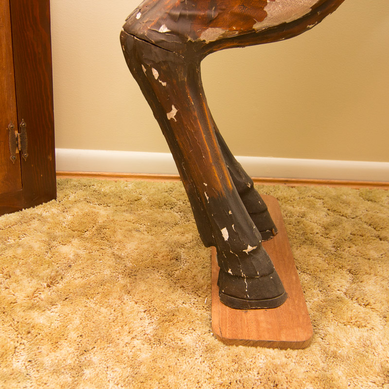 Vintage Hand Carved Dentzel Carousel Flag Horse Reproduction