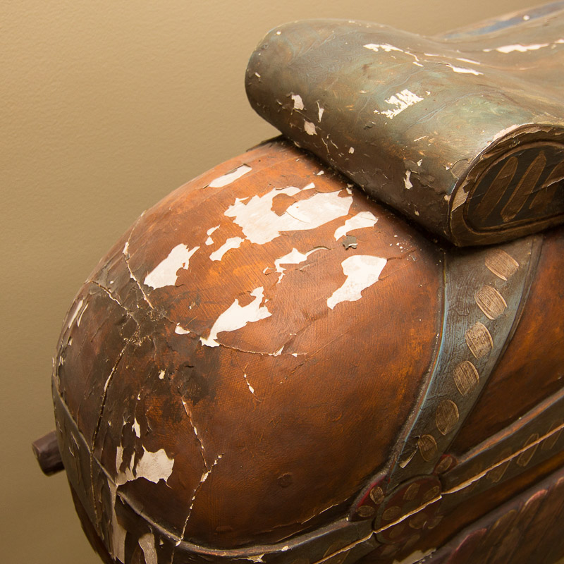 Vintage Hand Carved Dentzel Carousel Flag Horse Reproduction