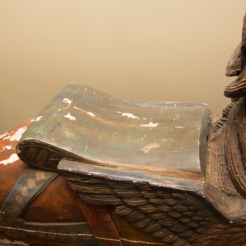 Vintage Hand Carved Dentzel Carousel Flag Horse Reproduction