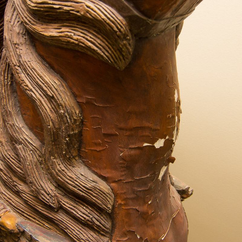 Vintage Hand Carved Dentzel Carousel Flag Horse Reproduction