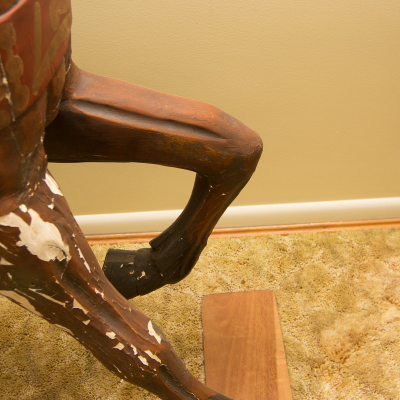 Vintage Hand Carved Dentzel Carousel Flag Horse Reproduction