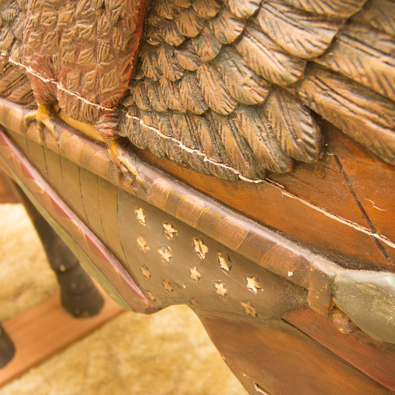 Vintage Hand Carved Dentzel Carousel Flag Horse Reproduction