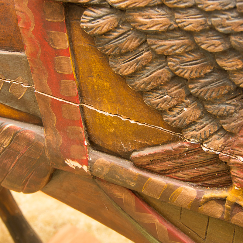 Vintage Hand Carved Dentzel Carousel Flag Horse Reproduction