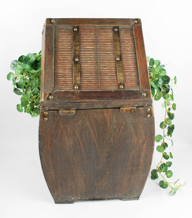 Decorative Wooden Storage Box with Faux Ivy