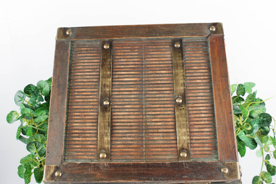 Decorative Wooden Storage Box with Faux Ivy