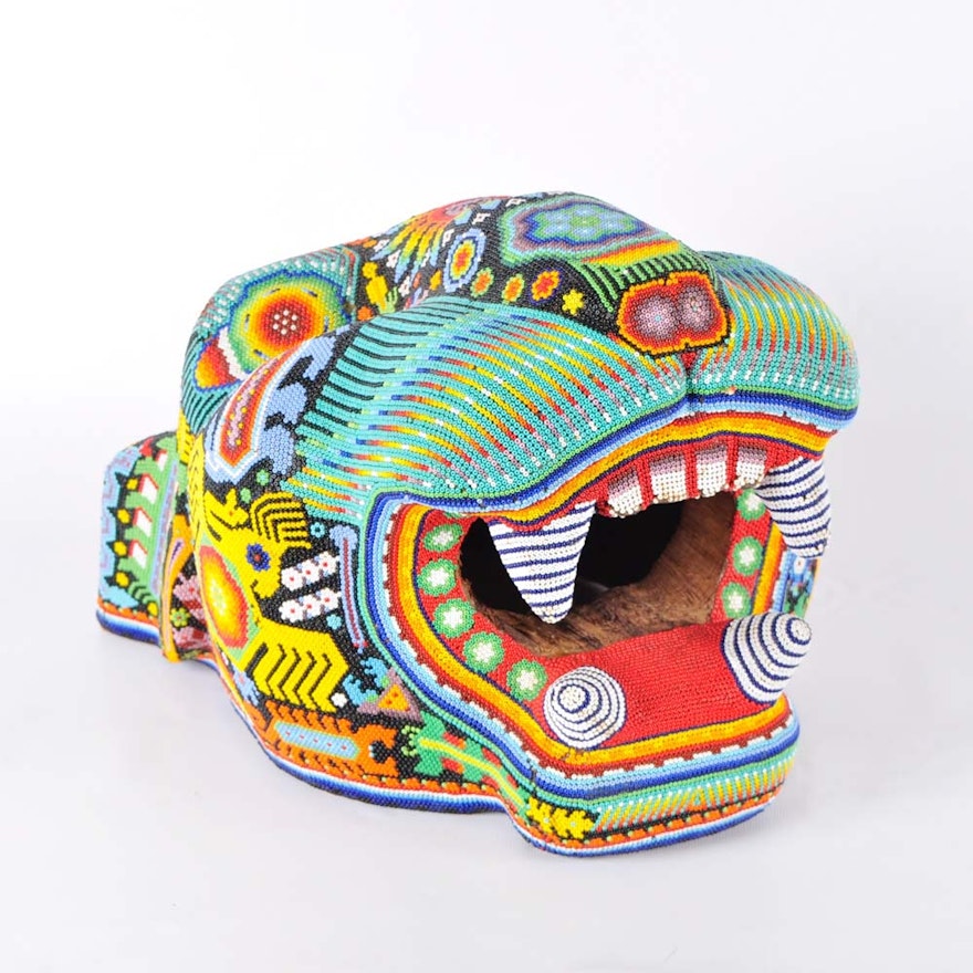 Huichol Jaguar Head