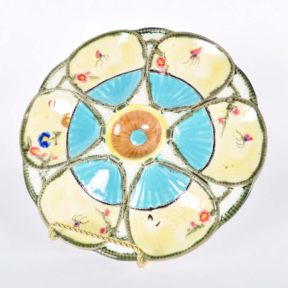 Majolica Oyster Plates