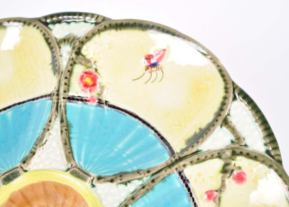 Majolica Oyster Plates