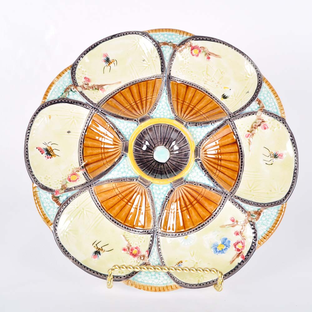 Majolica Oyster Plates