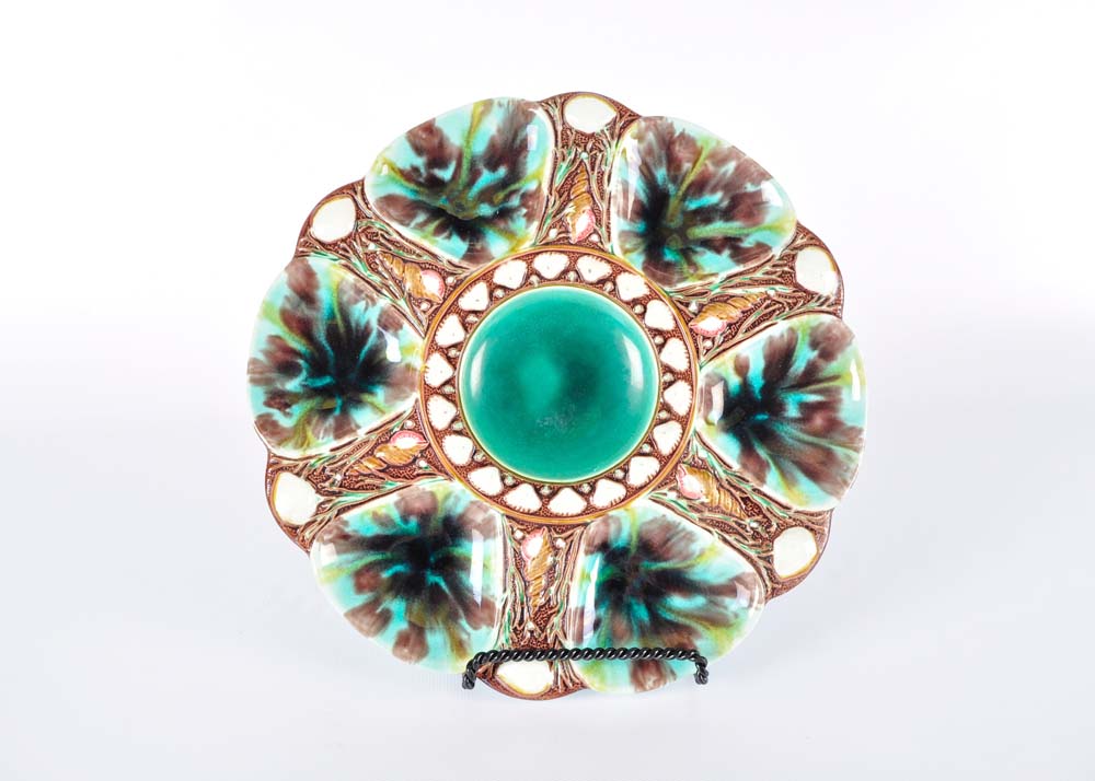 Majolica Oyster Plates