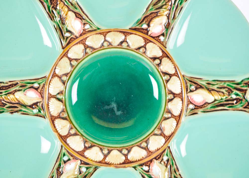 Majolica Oyster Plates
