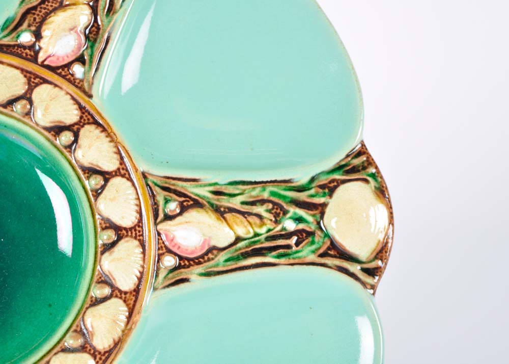 Majolica Oyster Plates