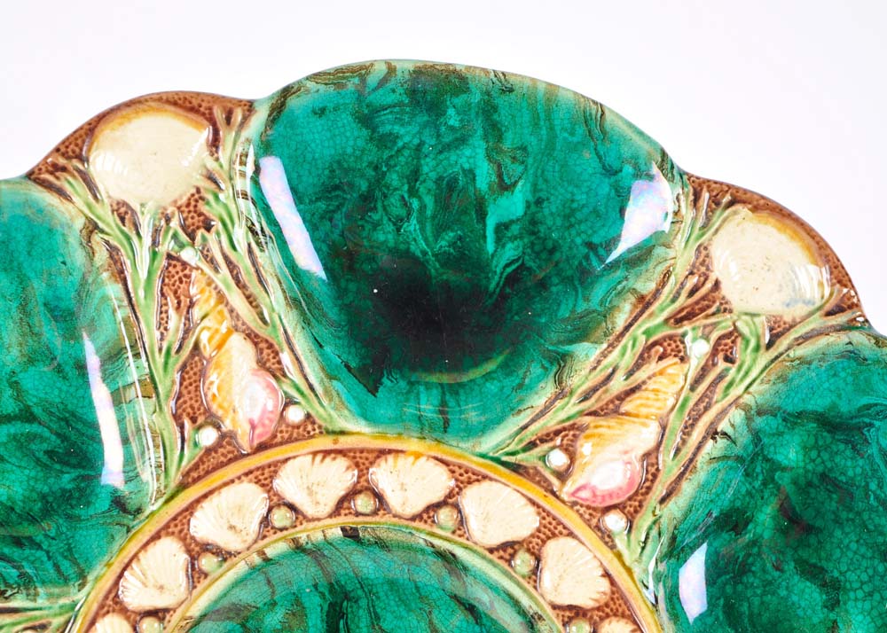 Majolica Oyster Plates