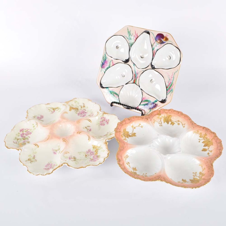 Limoges Oyster Plates