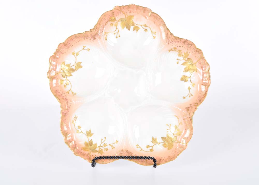 Limoges Oyster Plates