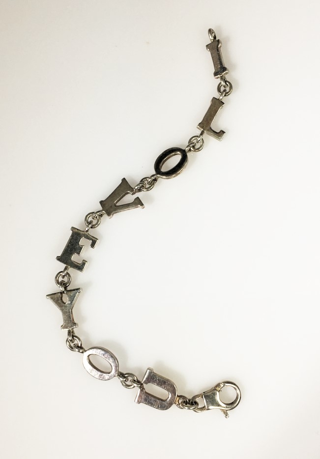 'I Love You' Sterling Silver Bracelet
