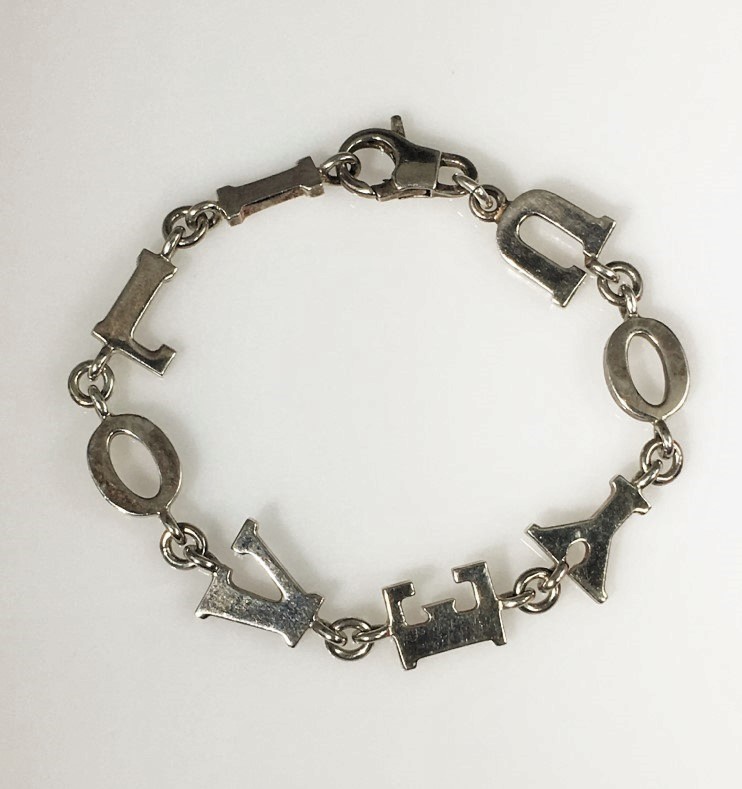 'I Love You' Sterling Silver Bracelet