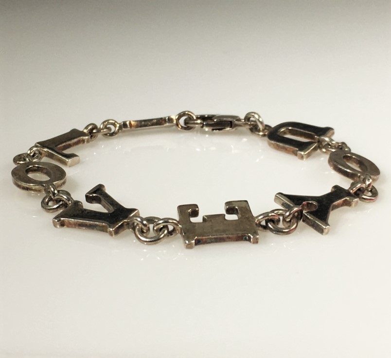 'I Love You' Sterling Silver Bracelet