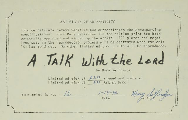 Pair of Mary Selfridge Signed Limited Edition Giclées