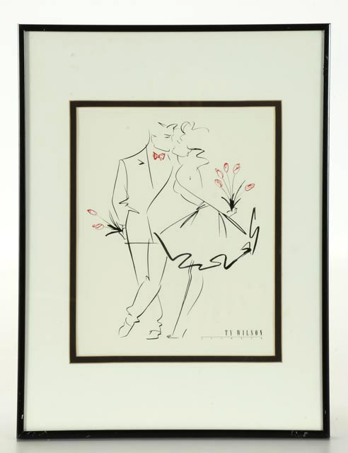 Pair of Ty Wilson Lithographs "Secrets" and "First Love"