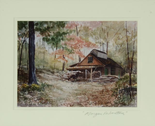 John Starkey Signed Photographic Reproduction of Watercolor "Sugar Shack"