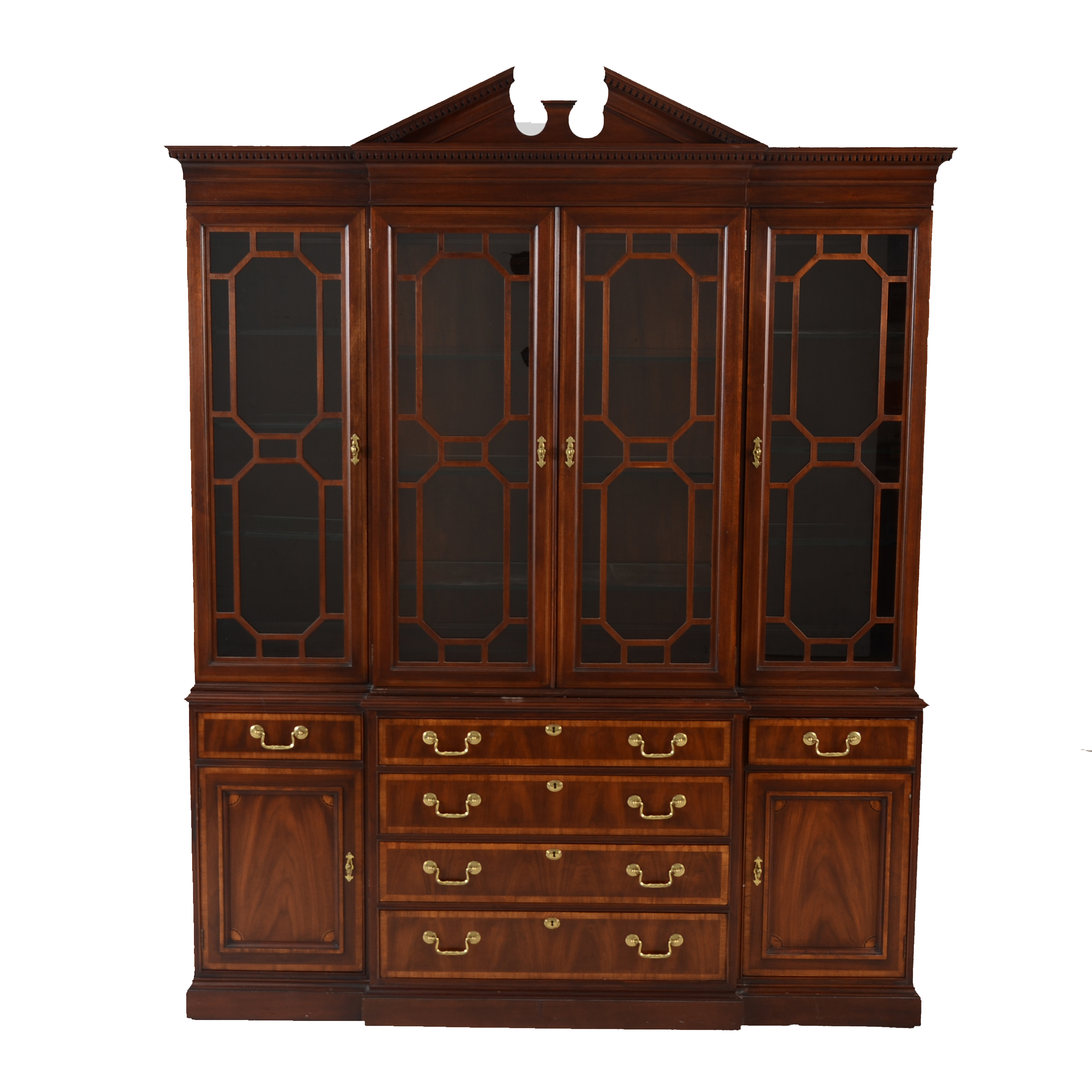 Mahogany Breakfront China Cabinet by White Furniture