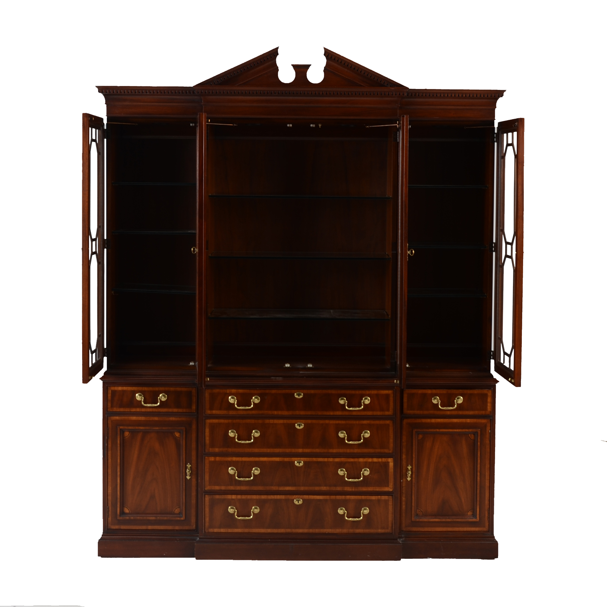 Mahogany Breakfront China Cabinet by White Furniture