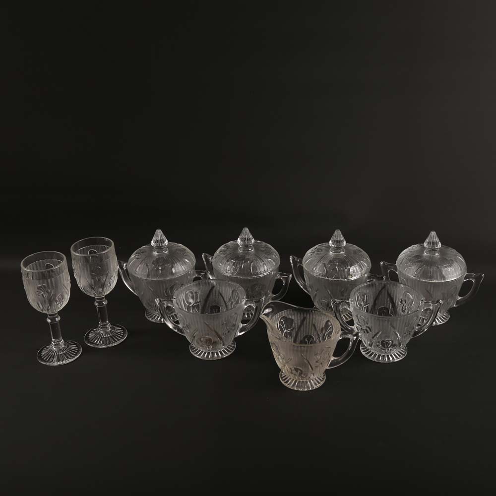 VIntage Glass Serving Pieces