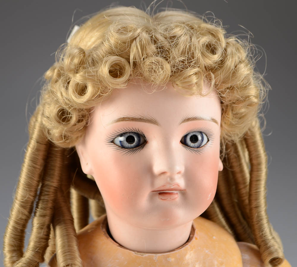 Victorian "Belton-Type" French Bisque Head Doll with Wood Composition Body