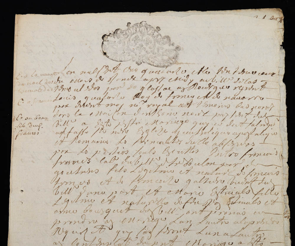 Two Early 18th Century French Handwritten Letters