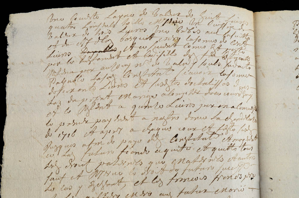 Two Early 18th Century French Handwritten Letters