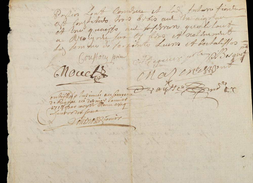 Two Early 18th Century French Handwritten Letters