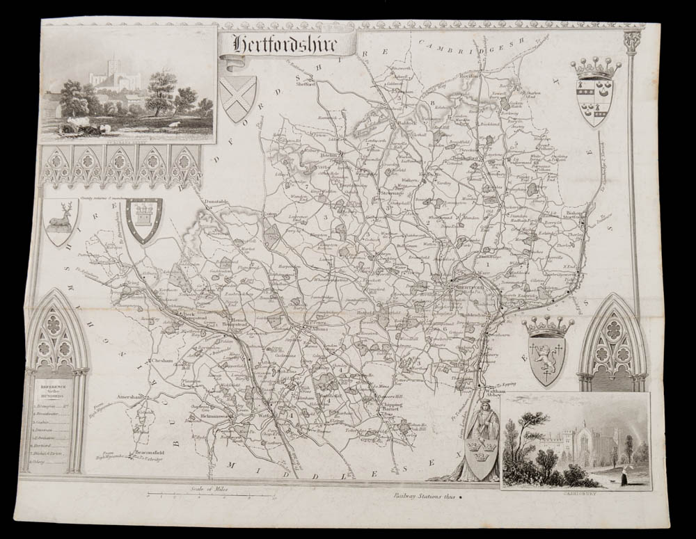 Four Unframed 19th Century Maps of Britain