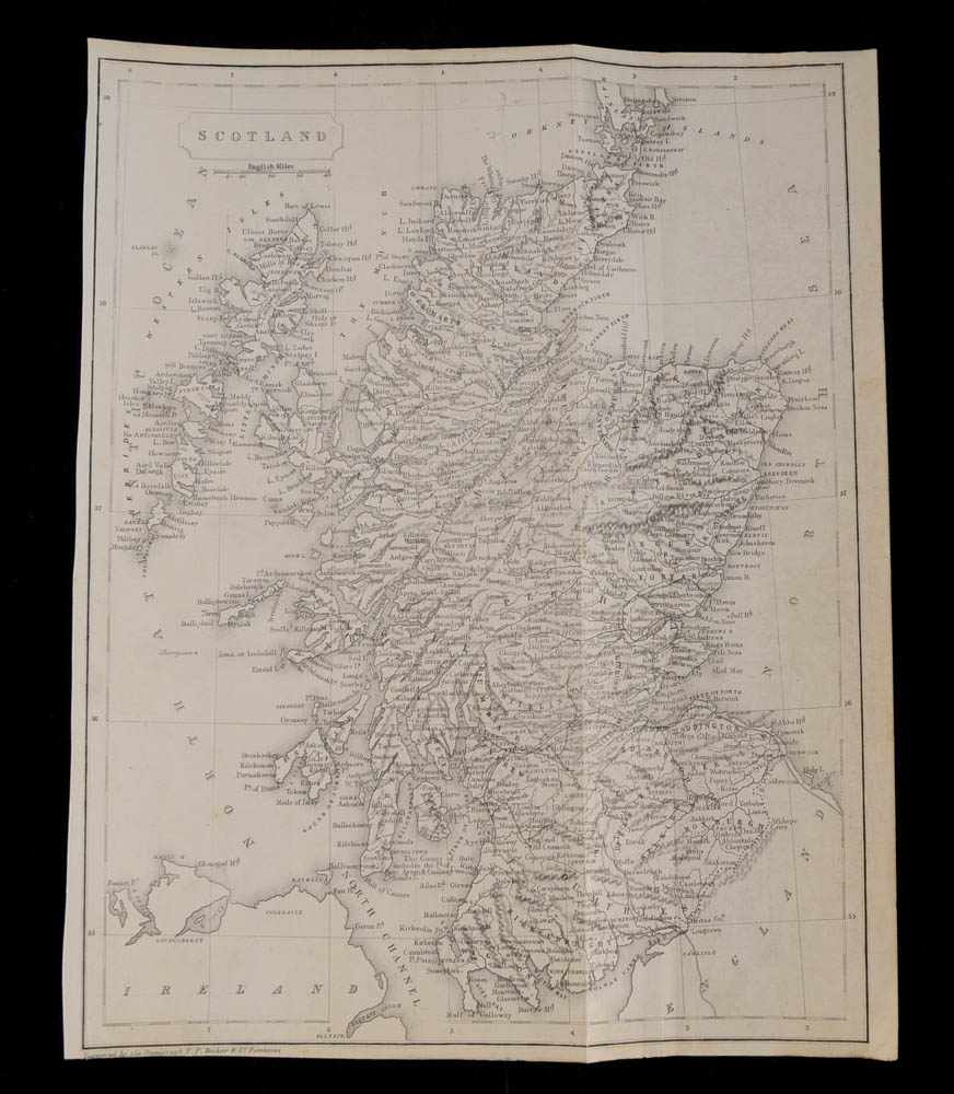 Four Unframed 19th Century Maps of Britain