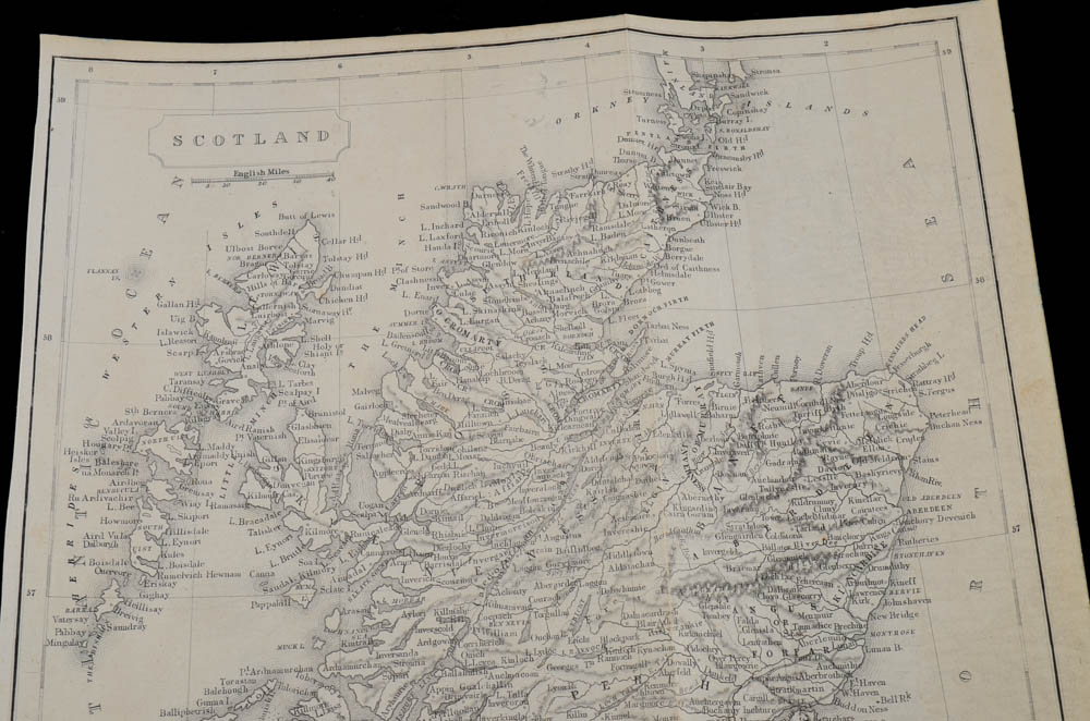 Four Unframed 19th Century Maps of Britain