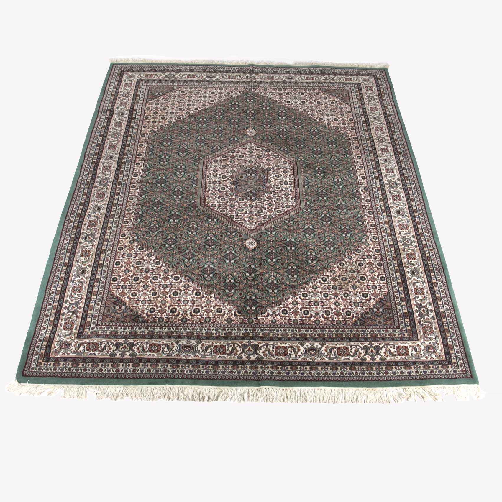 Large Handmade Indo-Bidjar Wool Area Rug