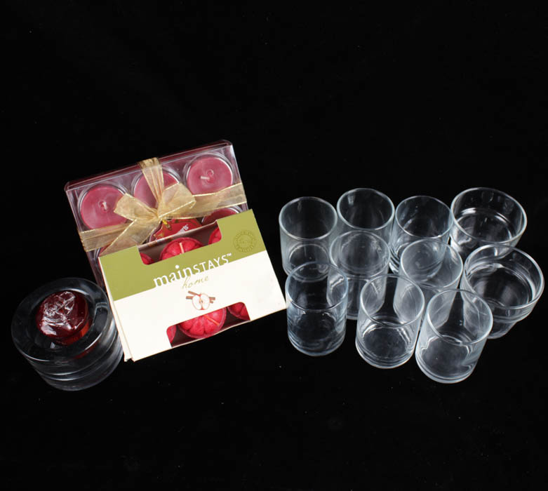 Assortment of Glass Votive Candle Holders