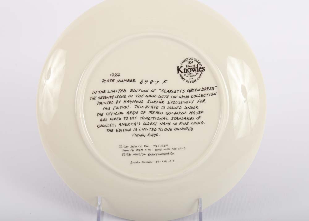 Bradford Exchange "Gone with the Wind Plate" Plate