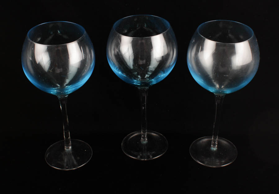 Blue Tinted Glassware Assortment