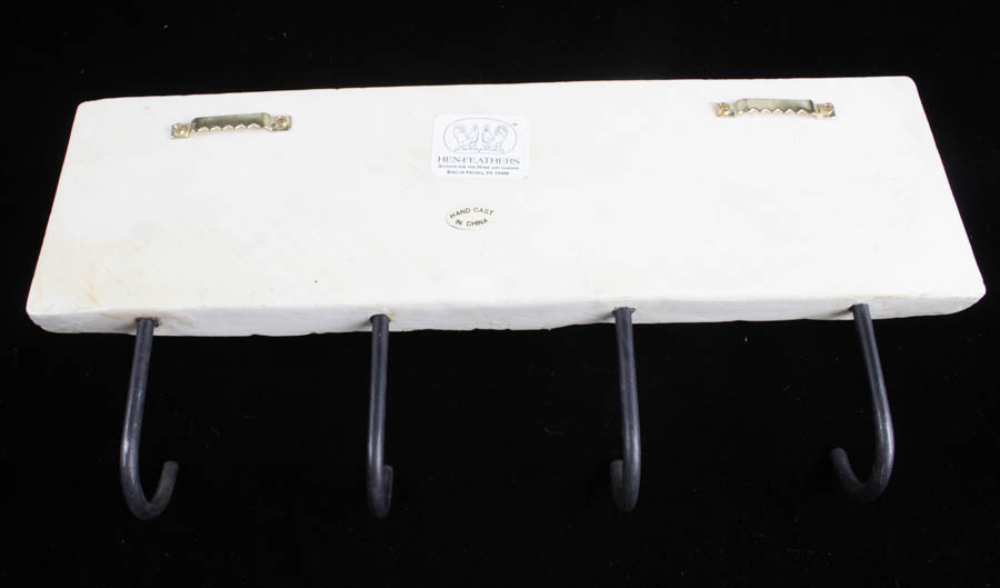 Handcasted China Kitchen Hook and Wooden Letter Holder