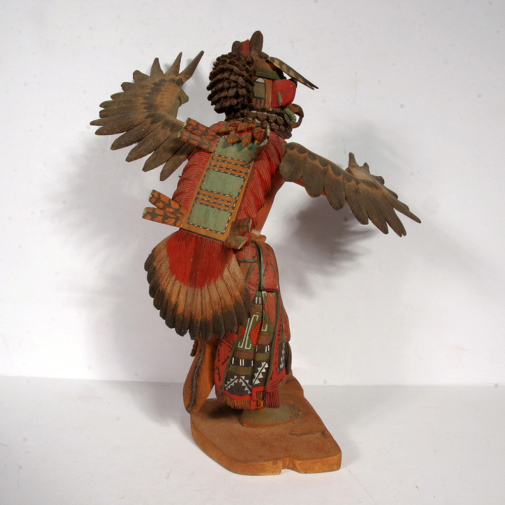 W.M. Koots "Kawa-hu" Signed Eagle Dancer Kachina Doll Sculpture