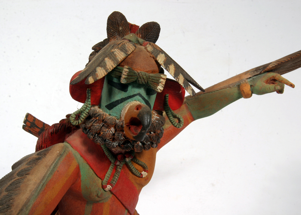 W.M. Koots "Kawa-hu" Signed Eagle Dancer Kachina Doll Sculpture