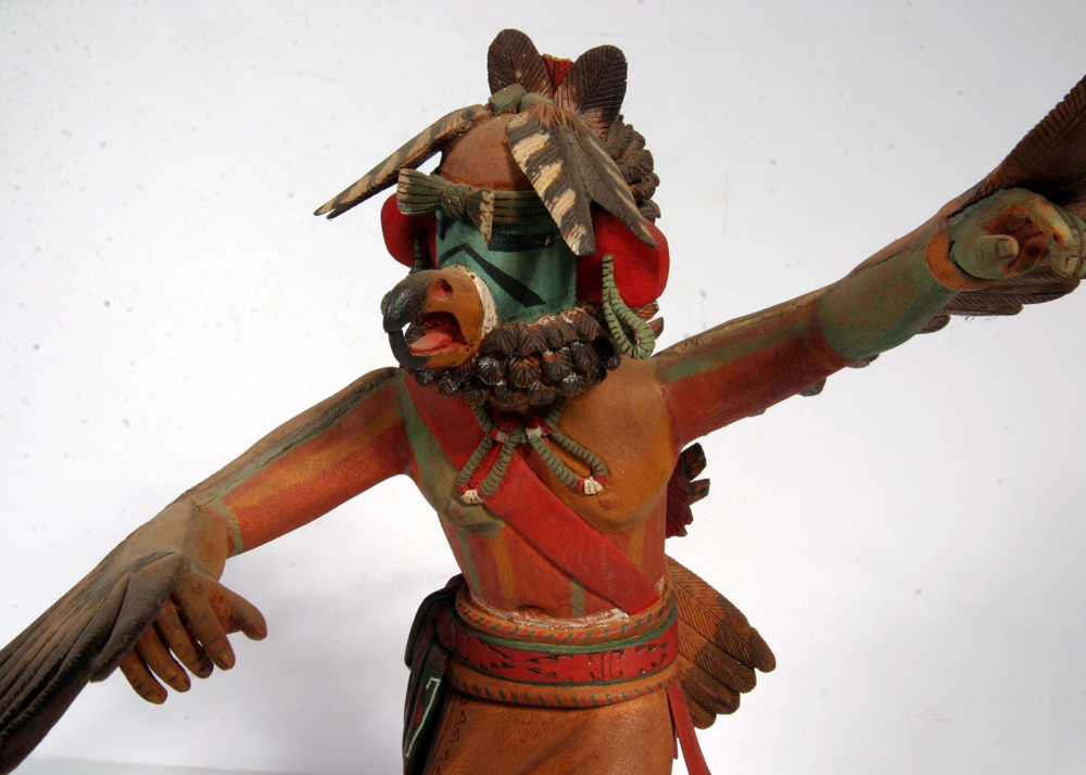 W.M. Koots "Kawa-hu" Signed Eagle Dancer Kachina Doll Sculpture