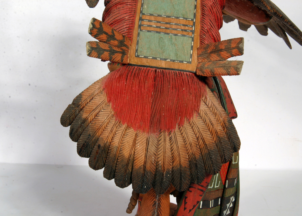 W.M. Koots "Kawa-hu" Signed Eagle Dancer Kachina Doll Sculpture